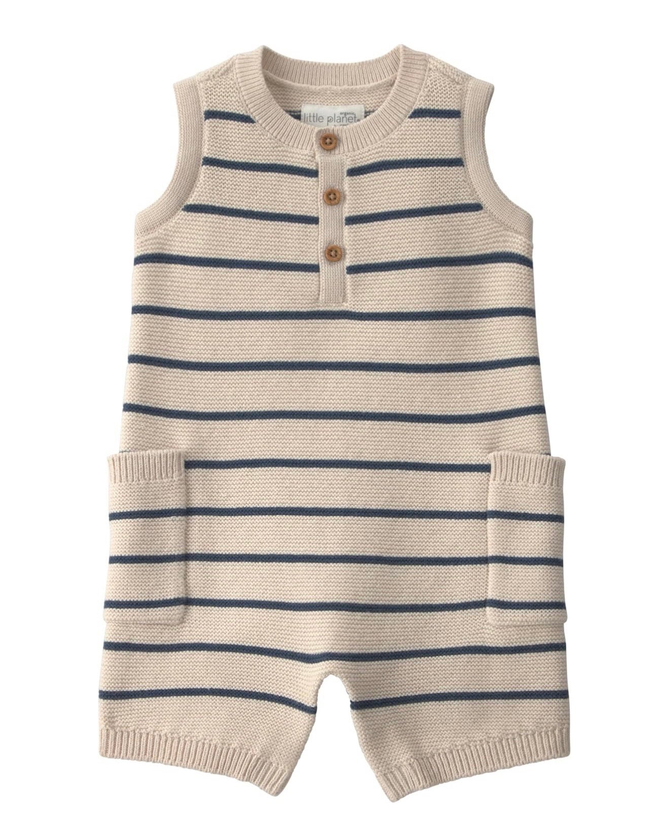 Romper de Rayas sin Mangas Bebé Unisex