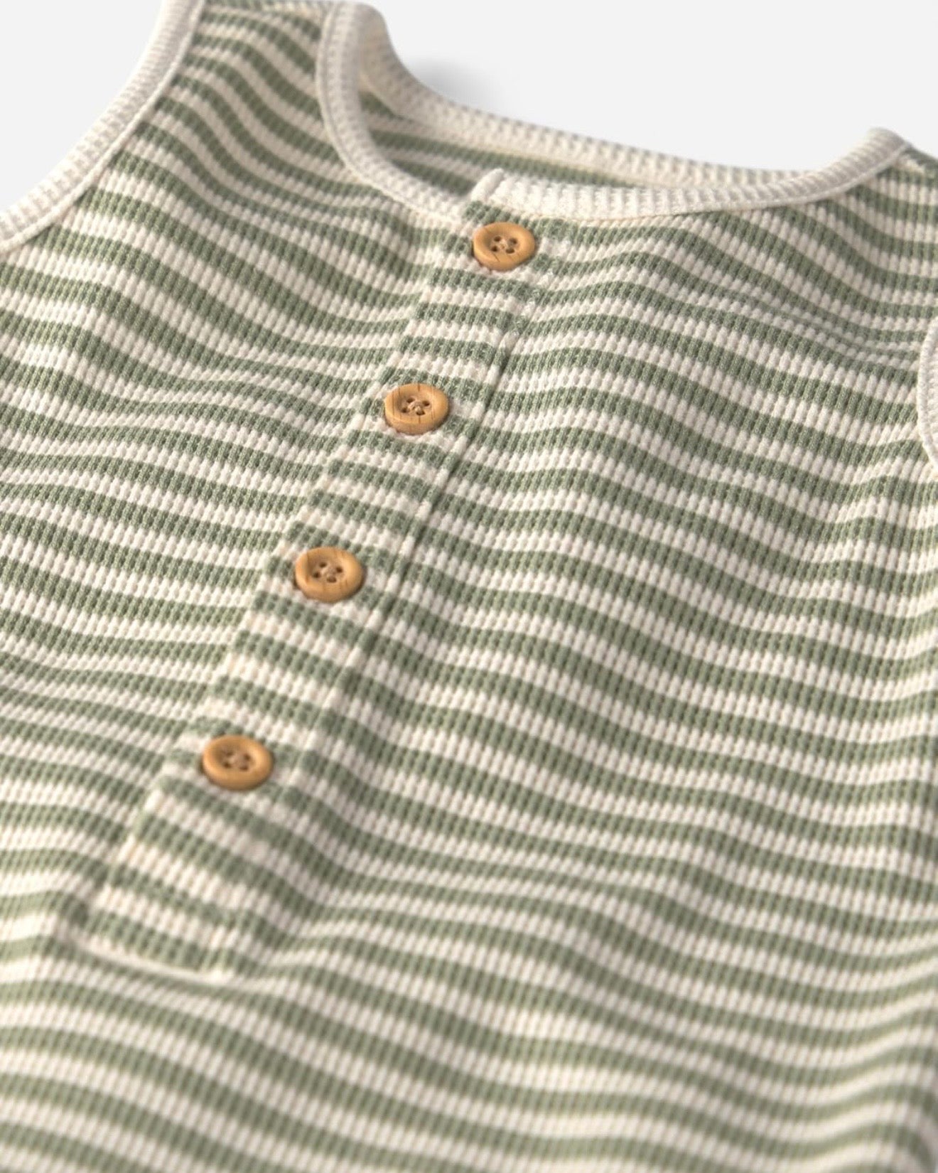 Romper Verde Striped Bebé Unisex