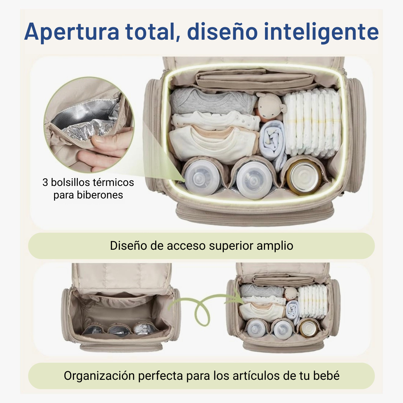 Pañalera + cambiador