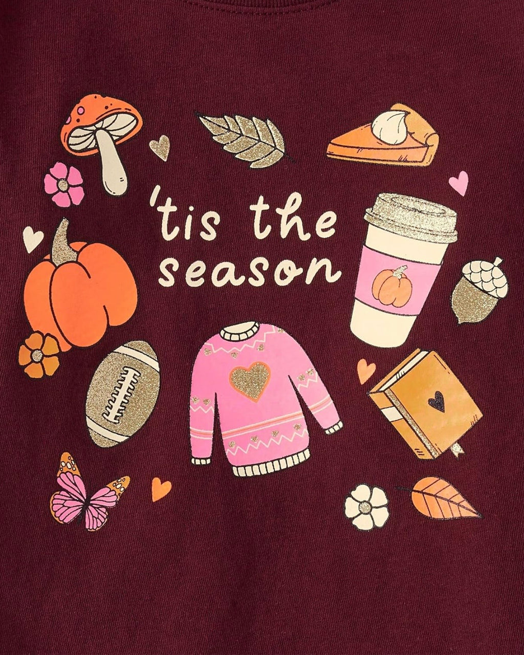 Pack de 2 Camisetas Manga Larga Estampado Happy Fall/Temporada