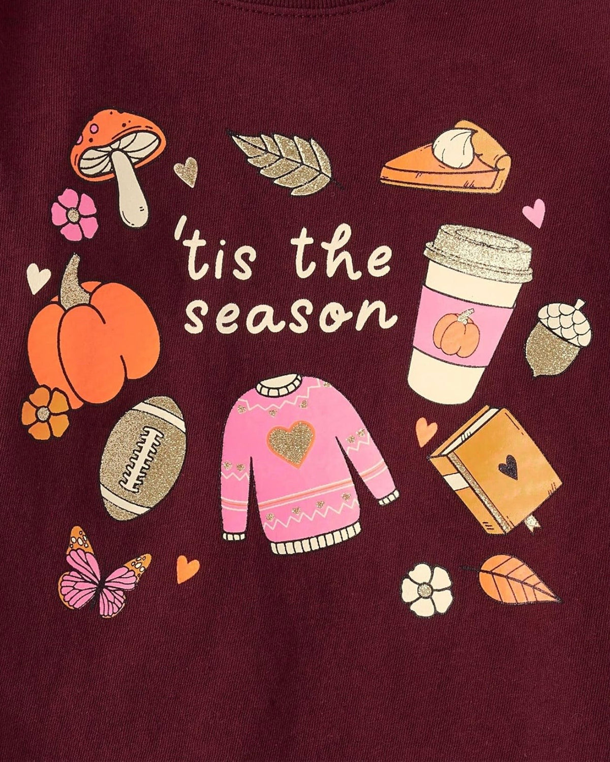 Pack de 2 Camisetas Manga Larga Estampado Happy Fall/Temporada
