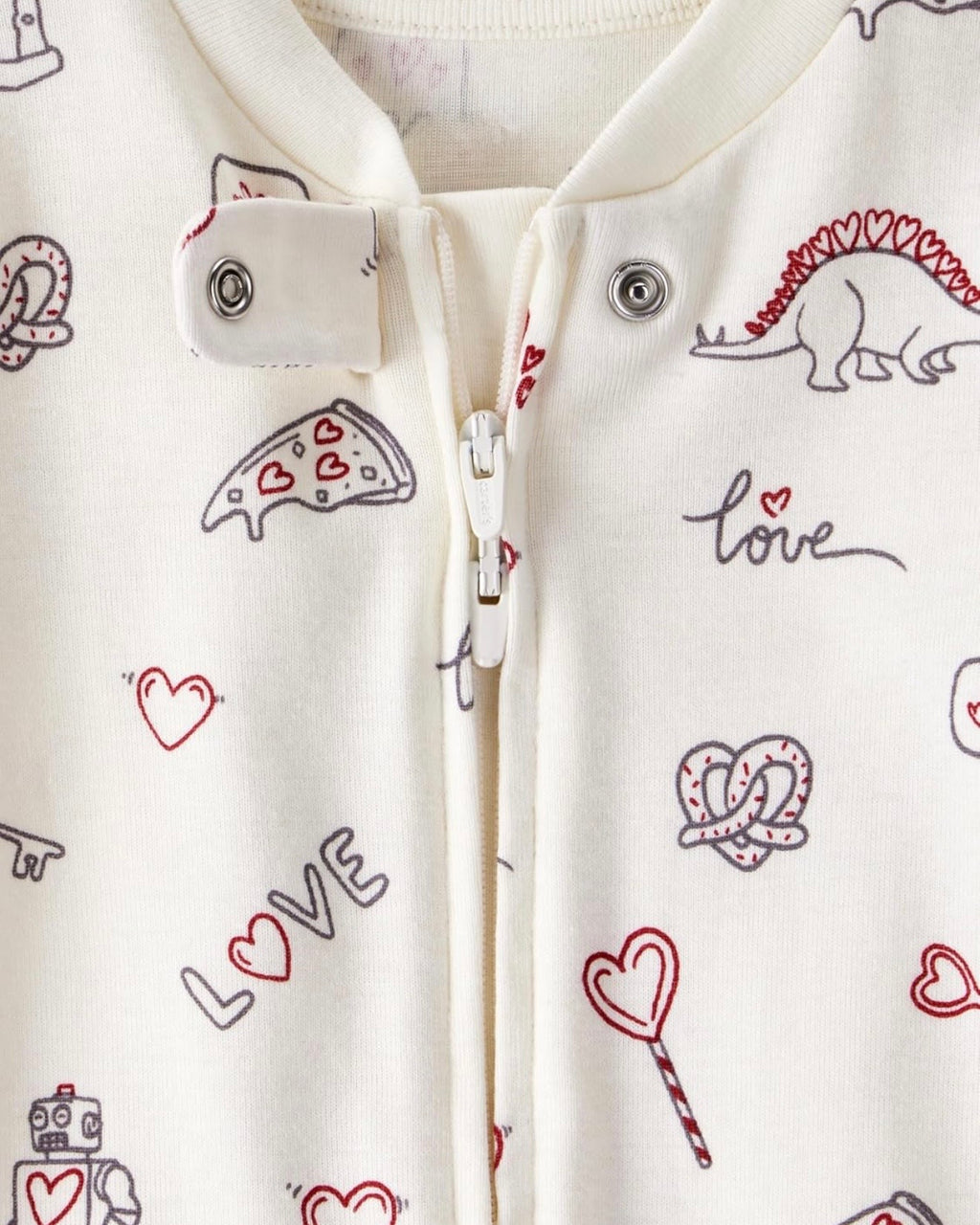 Pijama Suave con Estampado de Pequeños Amores Bebé Unisex
