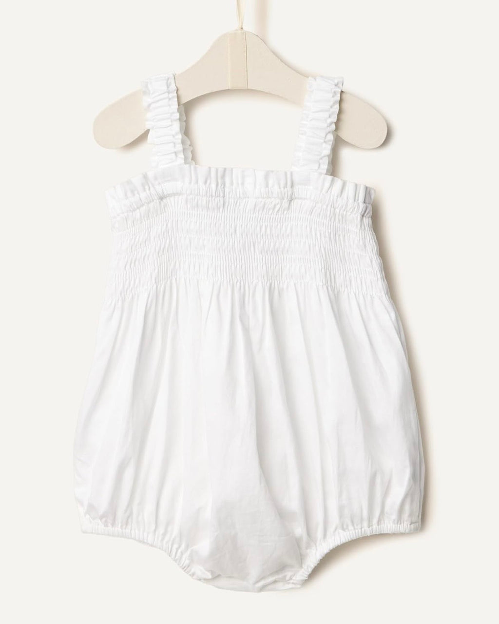 Mameluco sin Mangas Blanco Bebé Niña