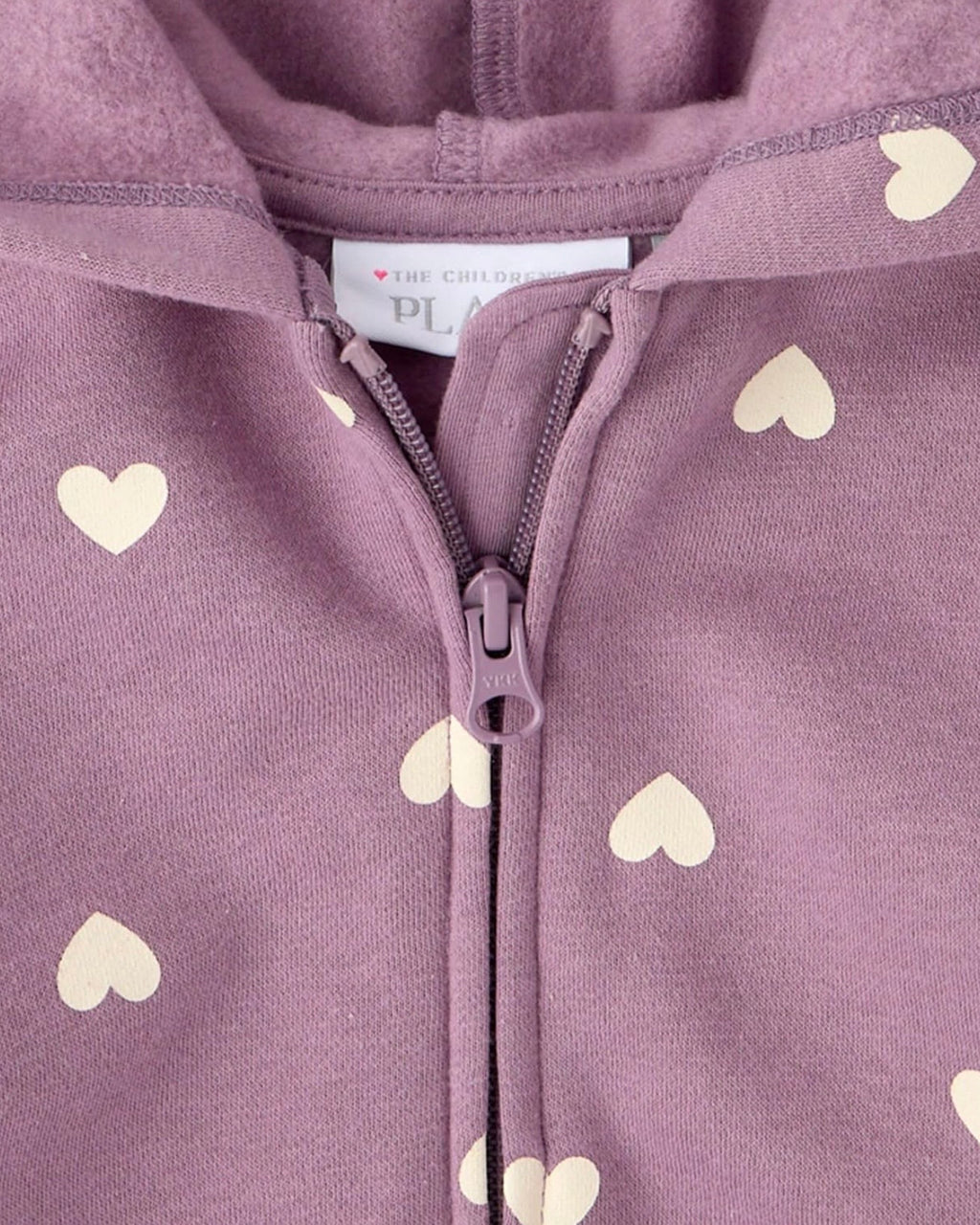 Chaqueta de Felpa con Capucha Premium Estampada - Heart Pansey