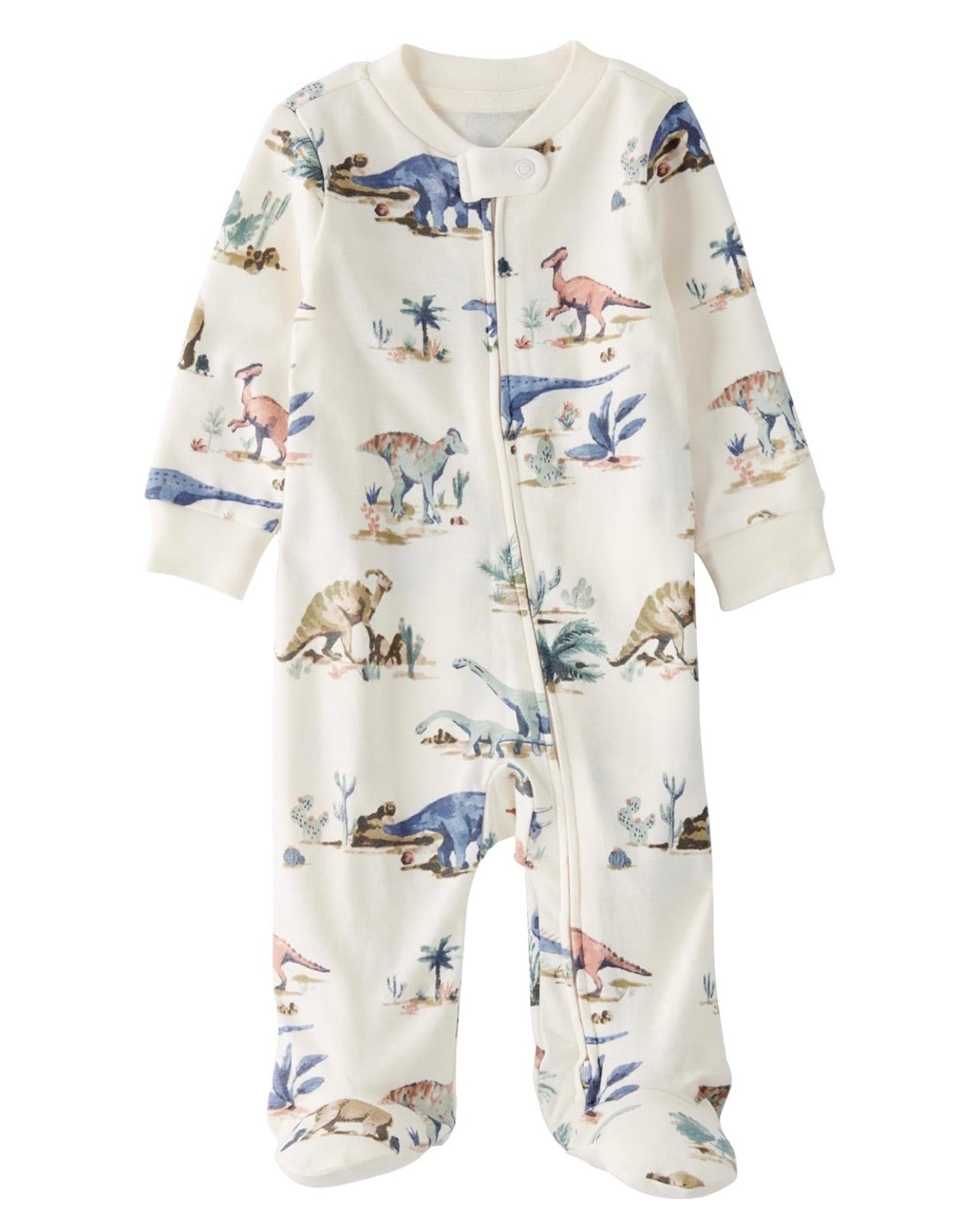 Pijama Suave con Estampado Prehistórico Beige Bebé Niño