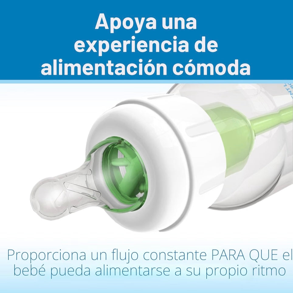 Dr. Brown’s Natural Flow 4 Biberones Anti-Colic Options 8 onzas, Tetina de Flujo Lento Nivel 1, 0m+