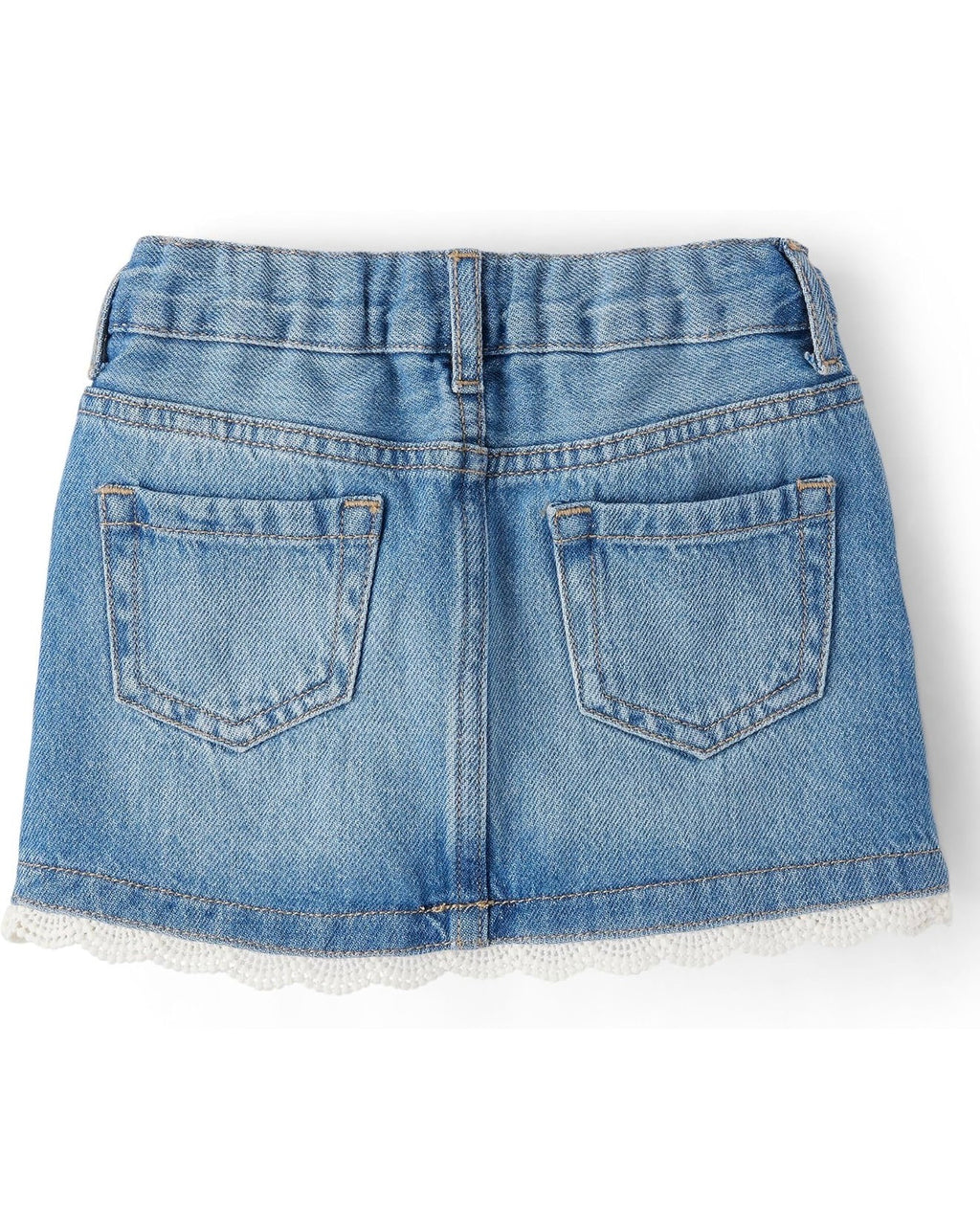 Falda de Mezclilla en V-Yoke Ajustable - Azul