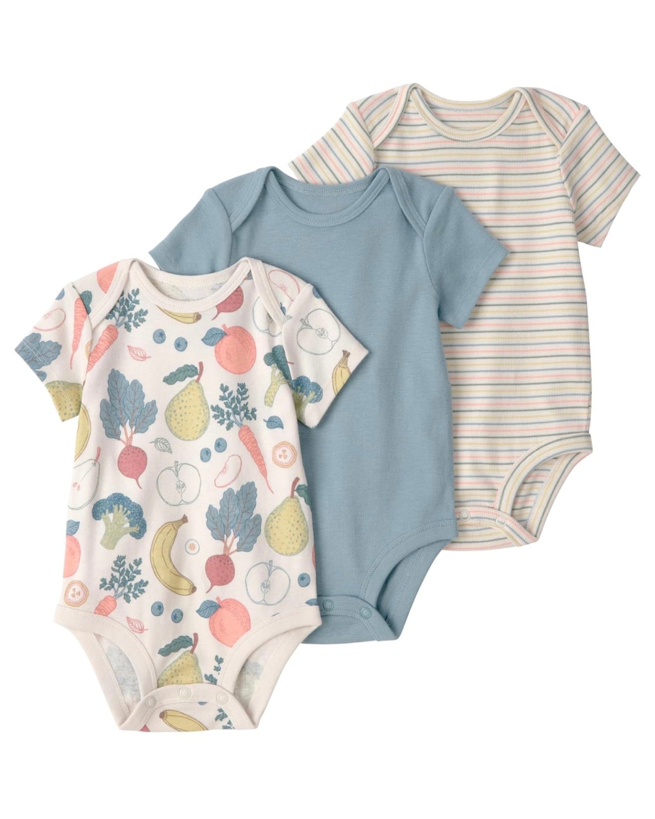 Pack de 3 bodies de manga corta para bebé unisex surtido