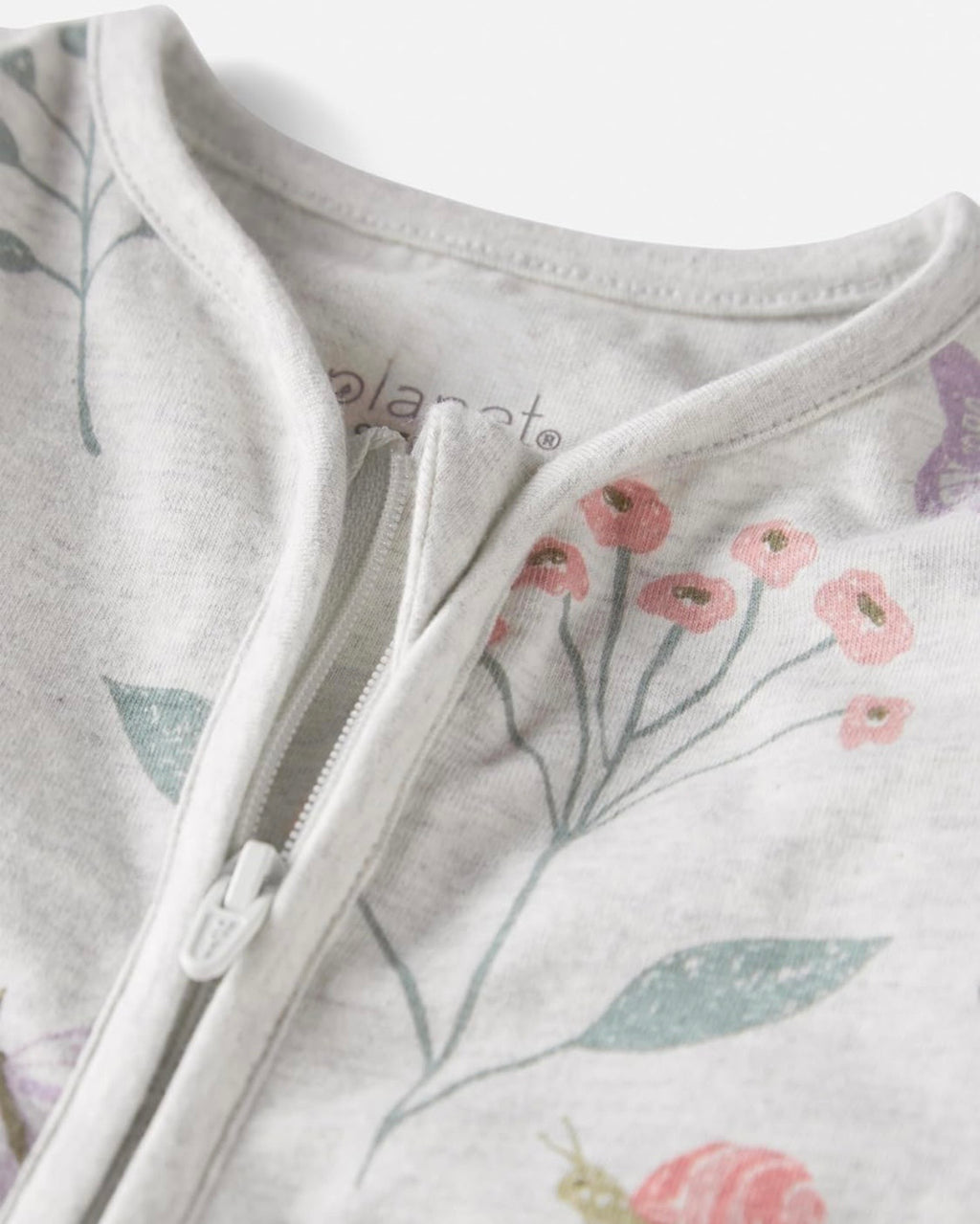 Pijama Suave con Estampado de Mariposa Botánica Bebé Niña