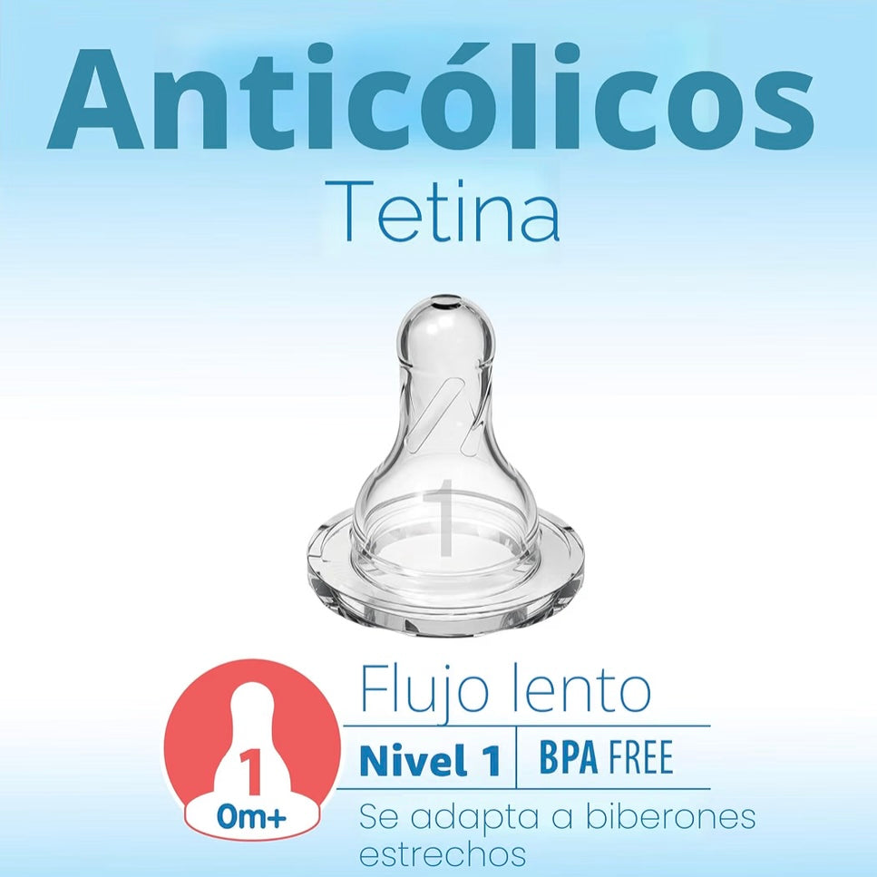 Dr. Brown’s Natural Flow 4 Biberones Anti-Colic Options 8 onzas, Tetina de Flujo Lento Nivel 1, 0m+
