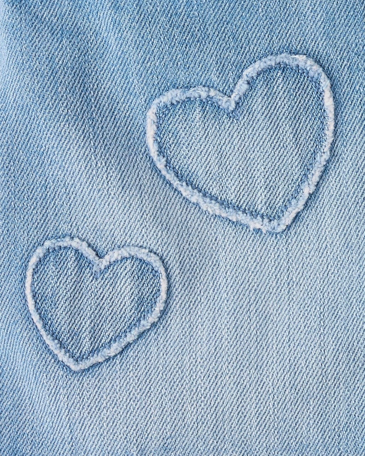 Falda de Mezclilla con Corazón Bordado - Azul