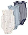 Pack de 3 Bodies sin Mangas para Bebé Unisex Surtido