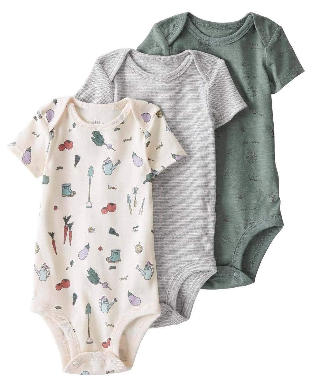 Pack de 3 Bodies Veggie Garden Bebé Unisex