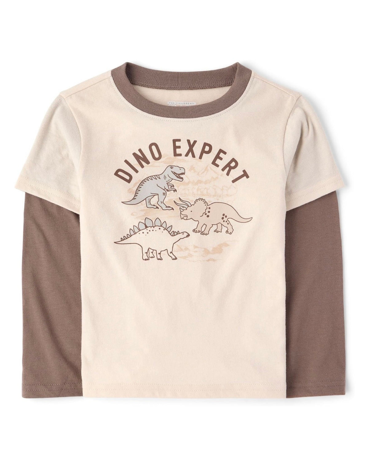 Camiseta Manga Larga Estampada de Capas