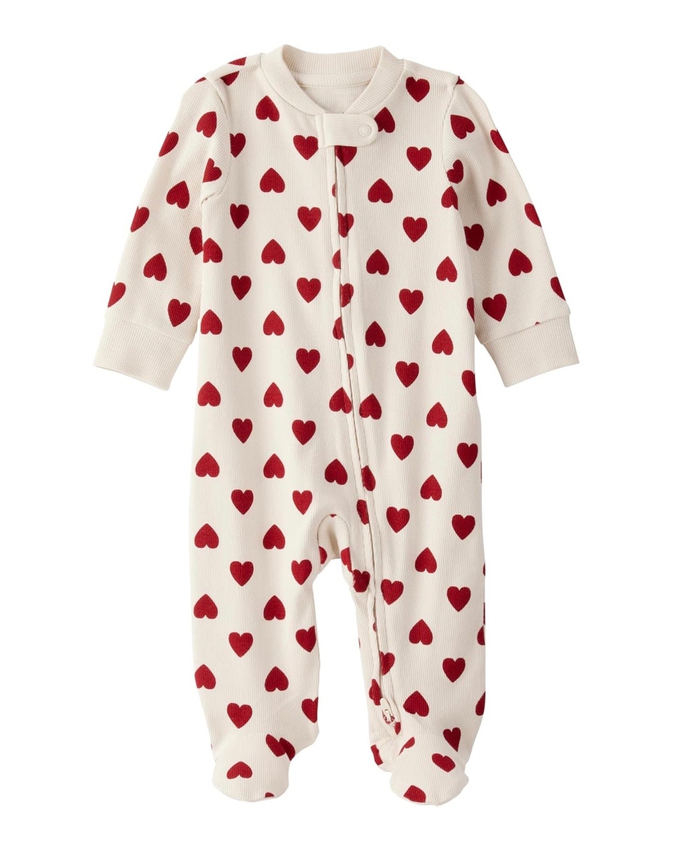 Pijama Suave con Estampado de Corazones Bebé Niña