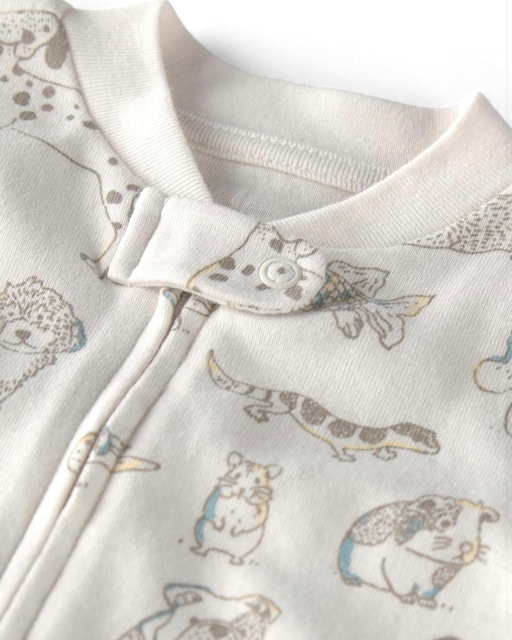 Pijama Suave con Estampado de Mascotas Bebé Unisex