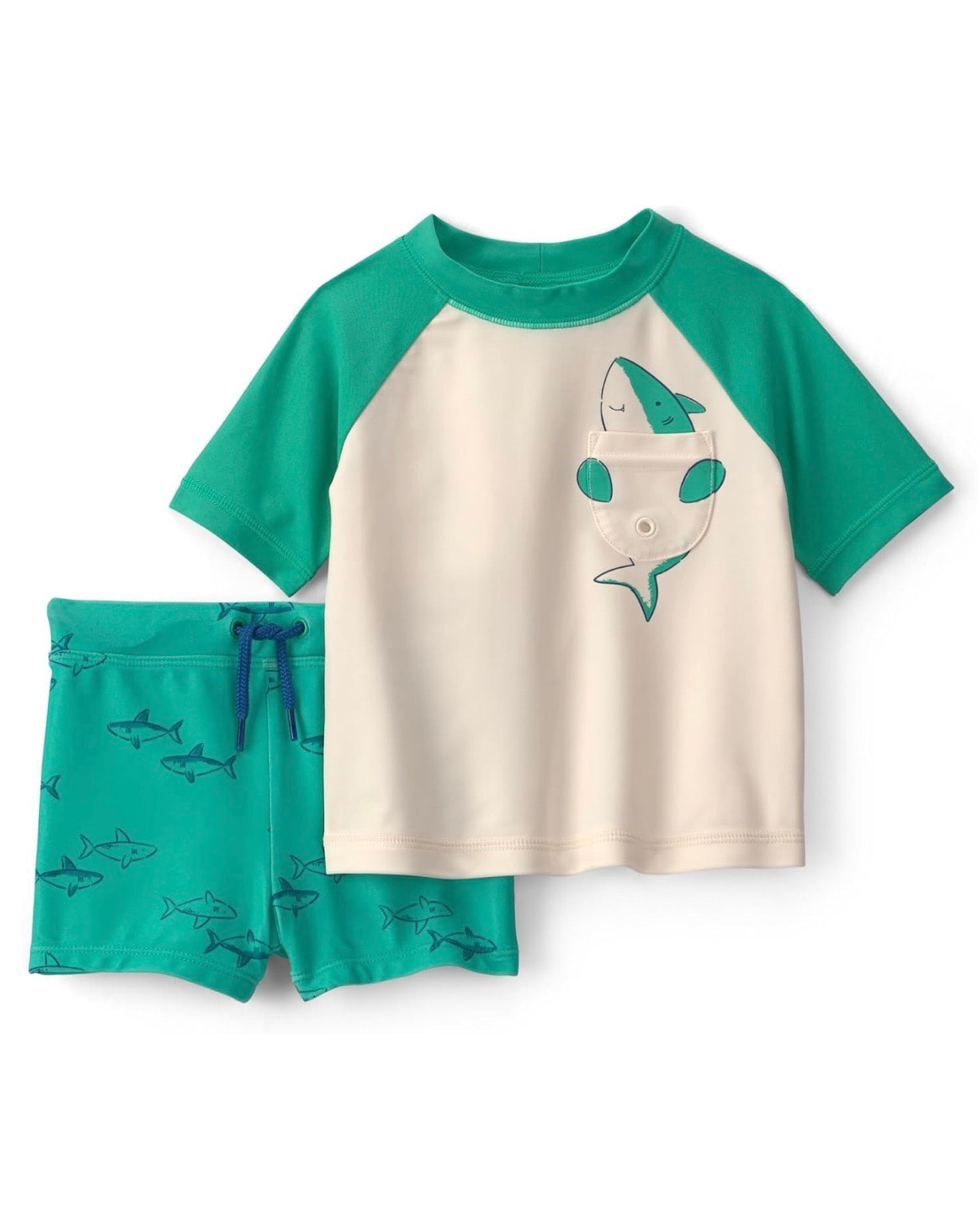 Traje de Baño Green Shark Bebé Niño