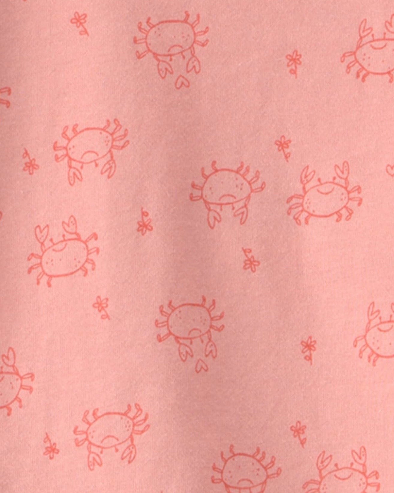 Conjunto 4 Piezas Rayas de Cangrejo Rosa Bebé Niña