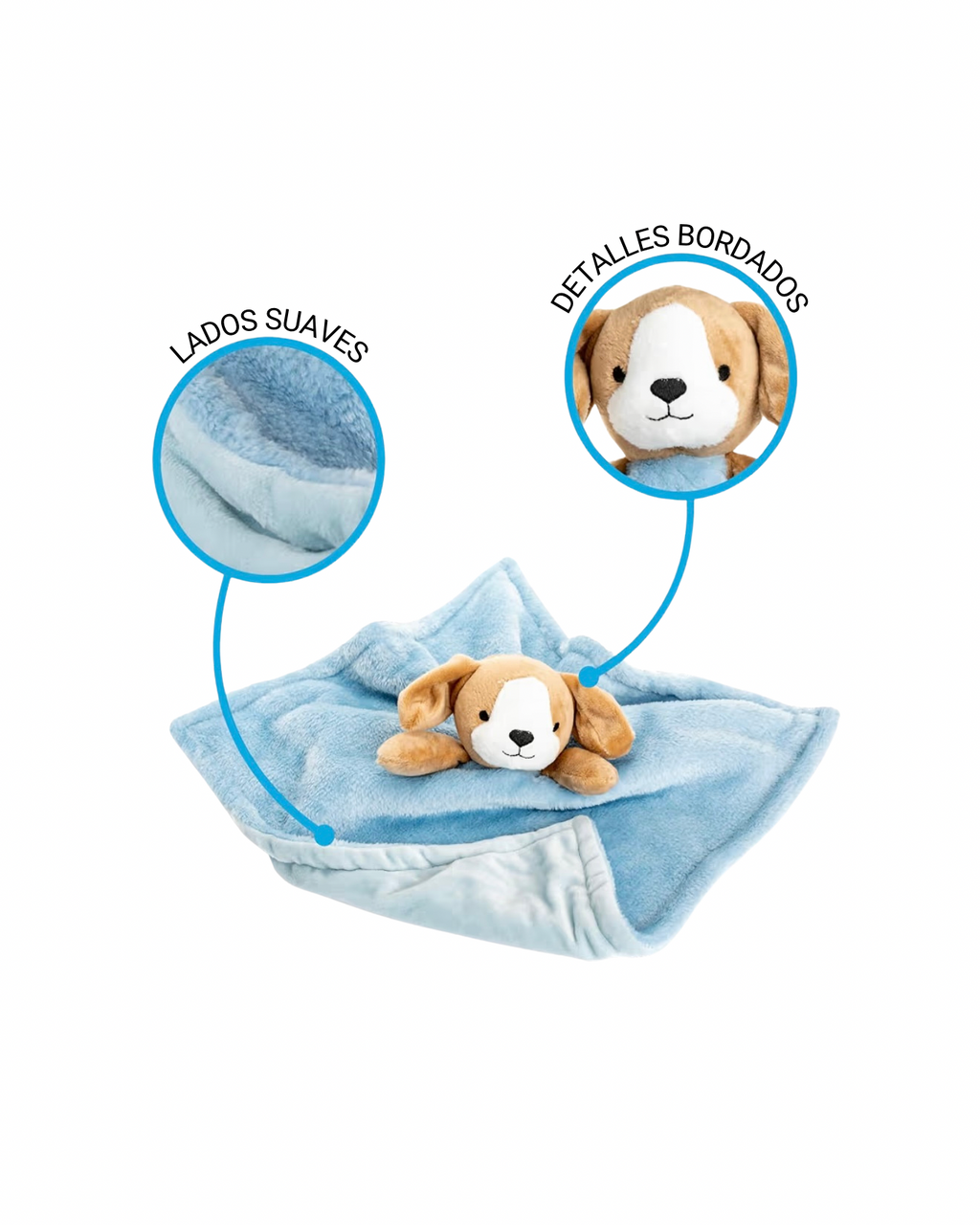 Peluche de Apego de Cachorro Azul