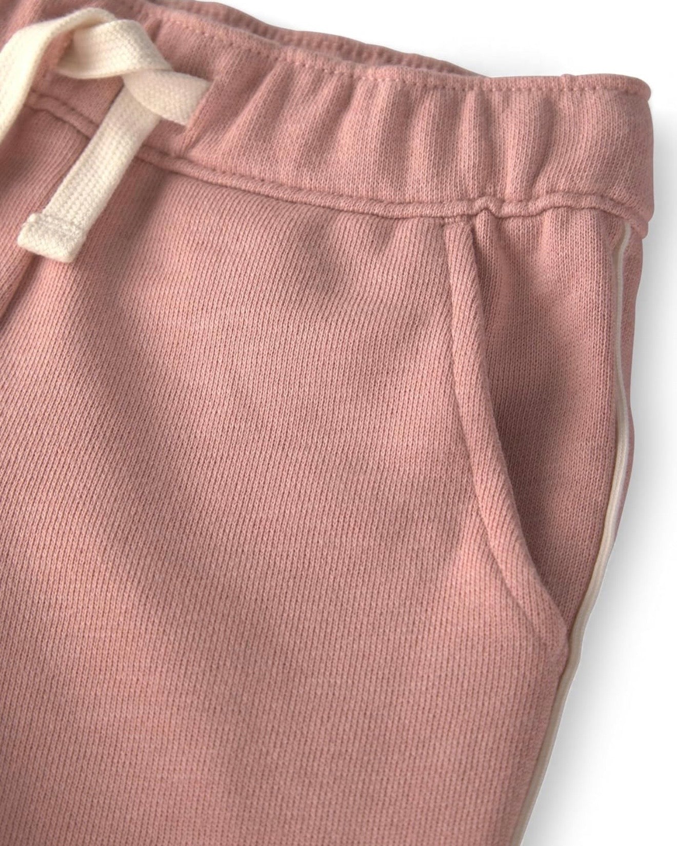 Conjunto Rosa de Felpa Francesa Sudadera + Short Bebé Niña