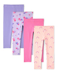 Pack de 4 Leggings Corazones/Arcoíris