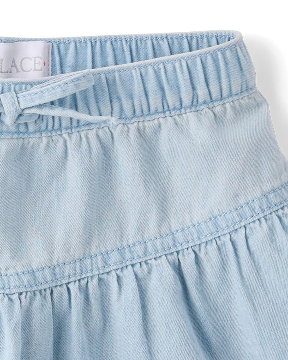 Falda Short de Chambray - Azul