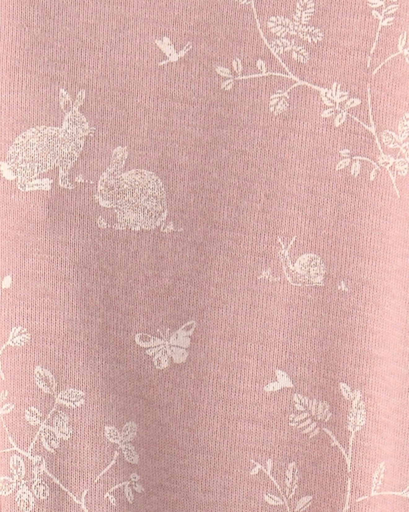 Pijama Suave con Estampado de Conejitos Rosados Bebé Niña