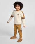 Conjunto 2 Piezas de Forro Polar Premium con Bloques de color Caqui/Caramel