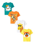 Pack de 3 Camisetas con Estampado de Animales