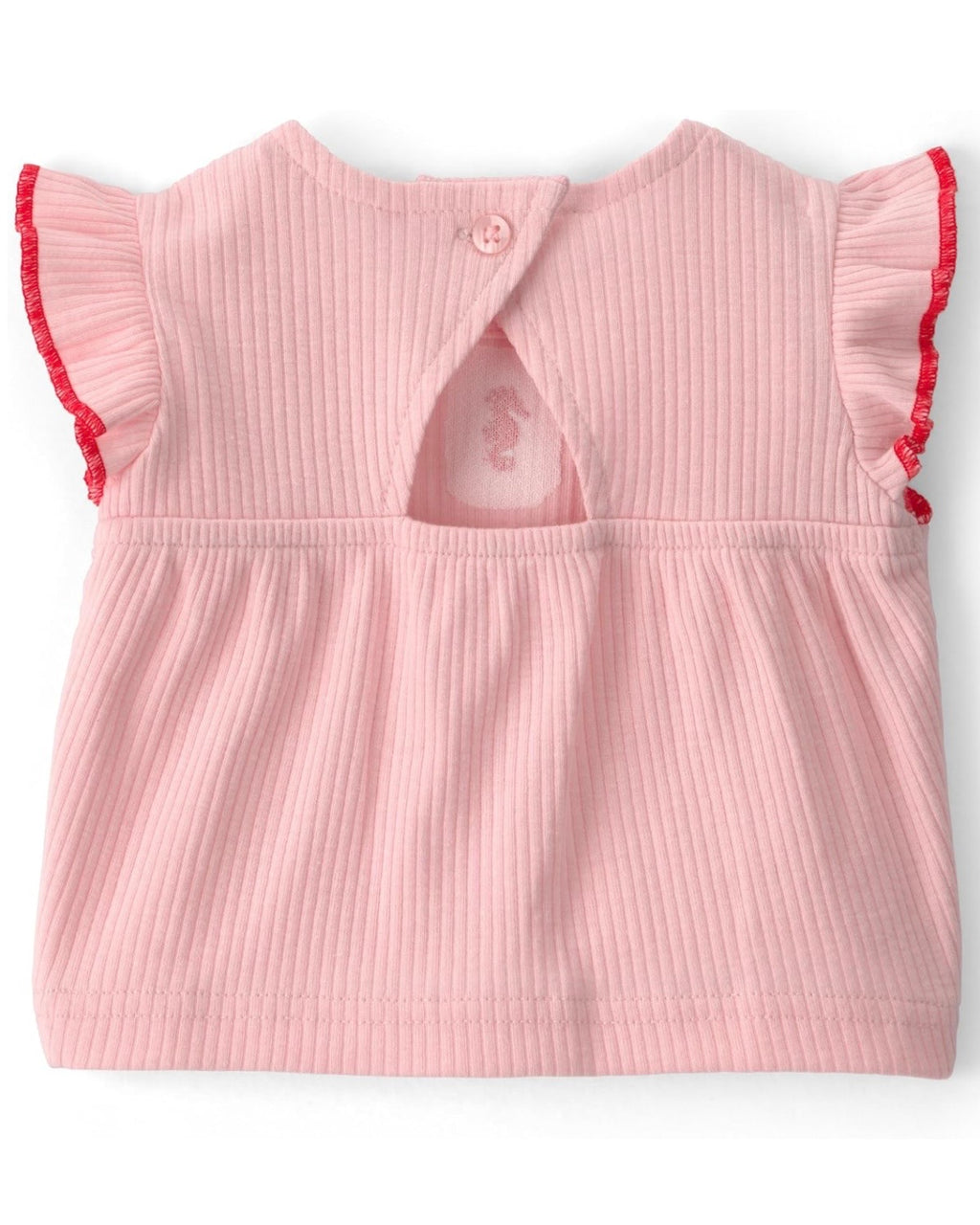 Conjunto Rosa Chambray Blusa + Short Cambray + Diadema Bebé Niña