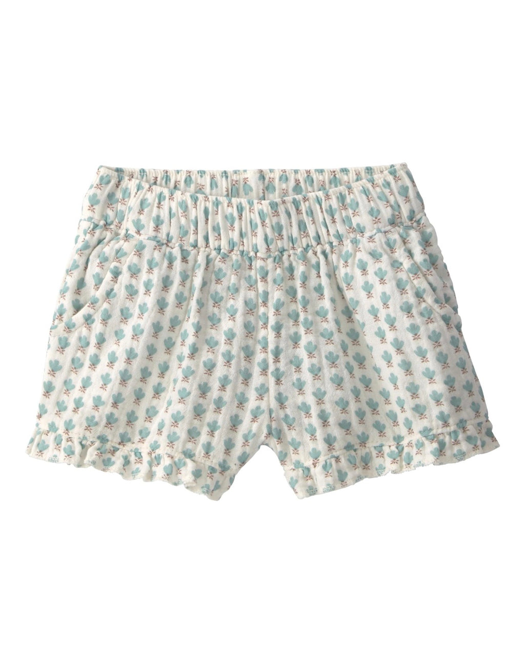 Conjunto Verde Floral Blusa + Short Bebé Niña