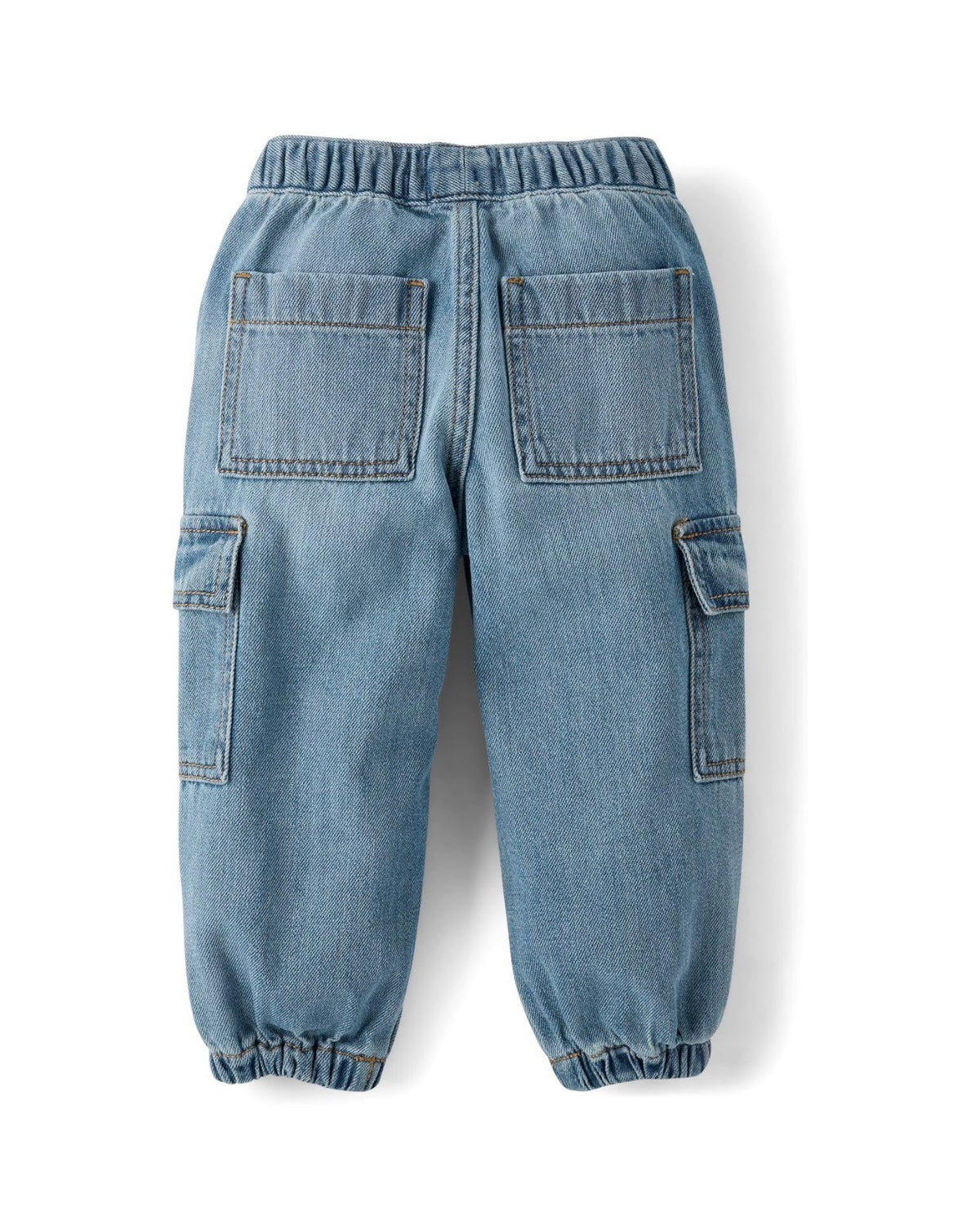 Jeans Vaqueros Holgados Cargo Resortado - Azul