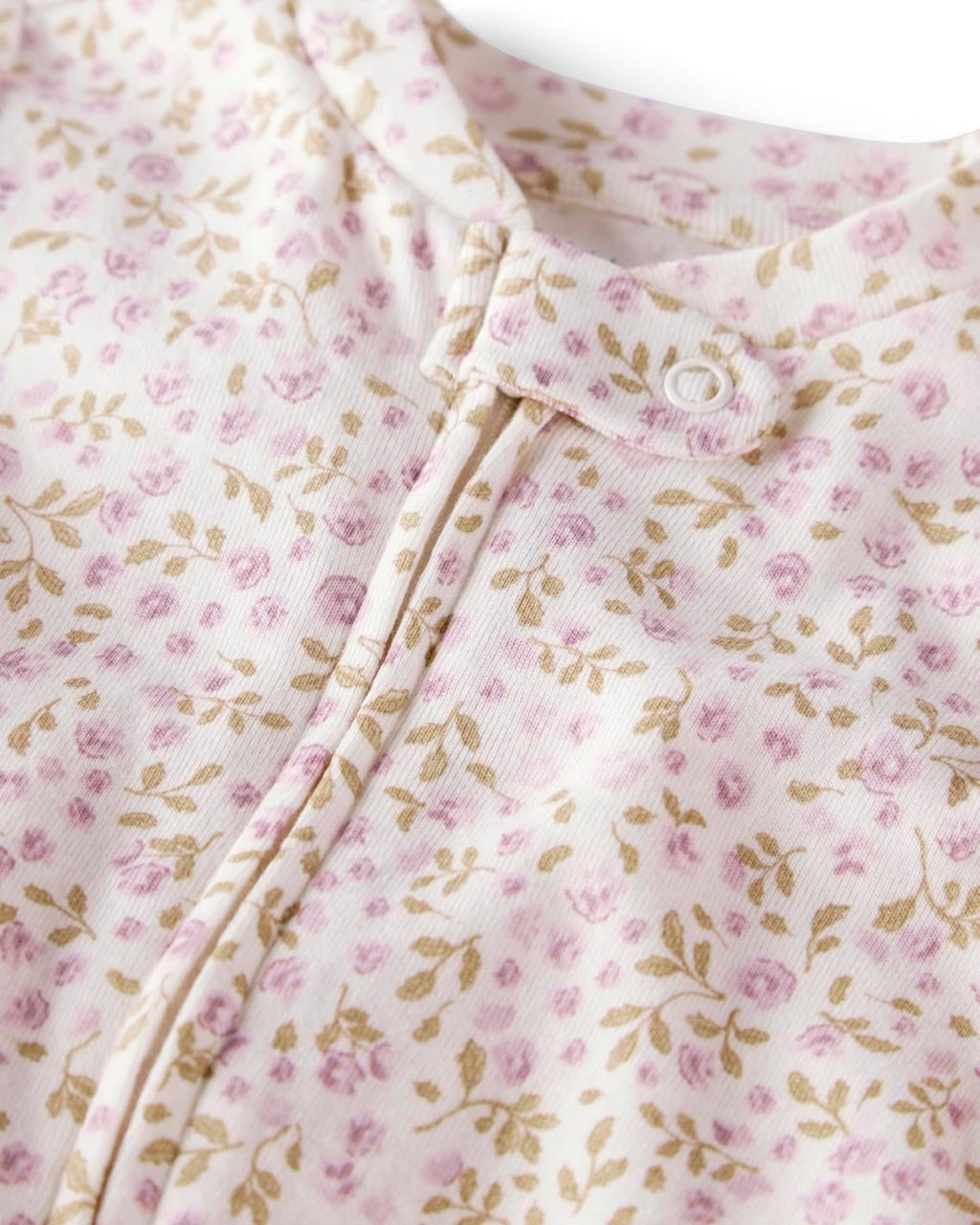 Pijama Suave con Estampado Floral de Lilas Bebé Niña