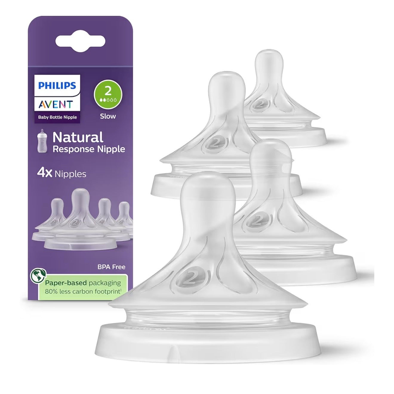 Philips Avent Pack x4 Tetinas de Flujo Lento 2