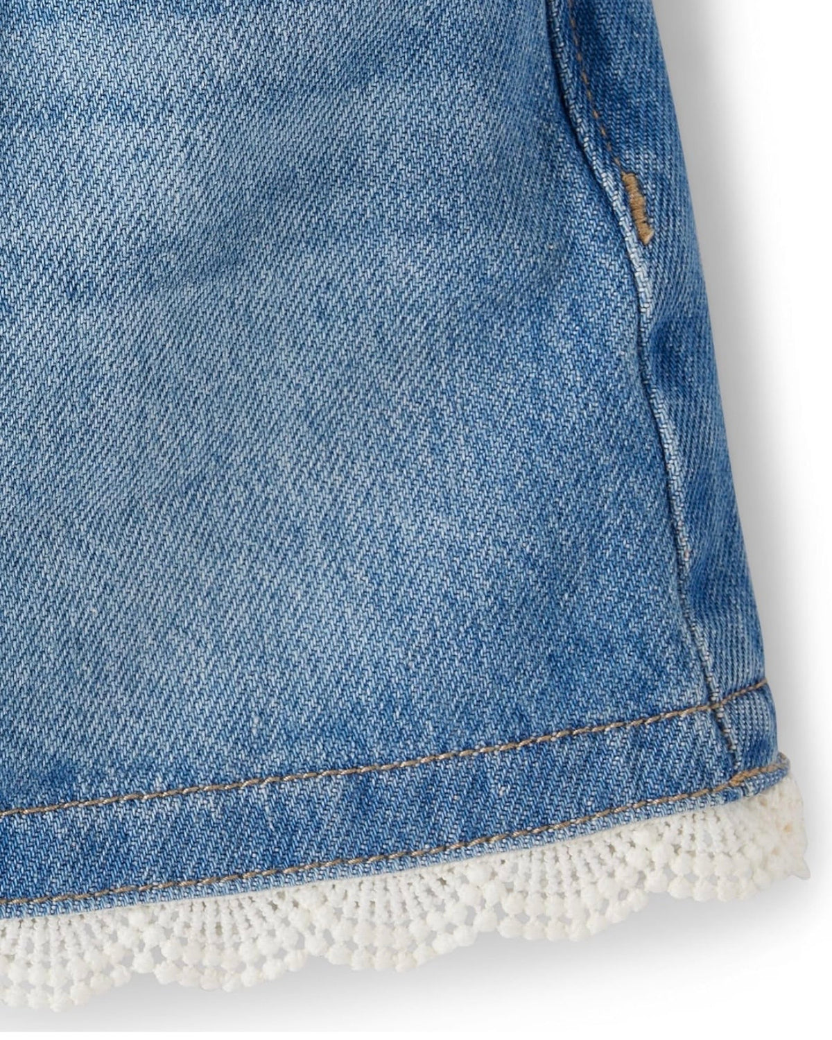Falda de Mezclilla en V-Yoke Ajustable - Azul