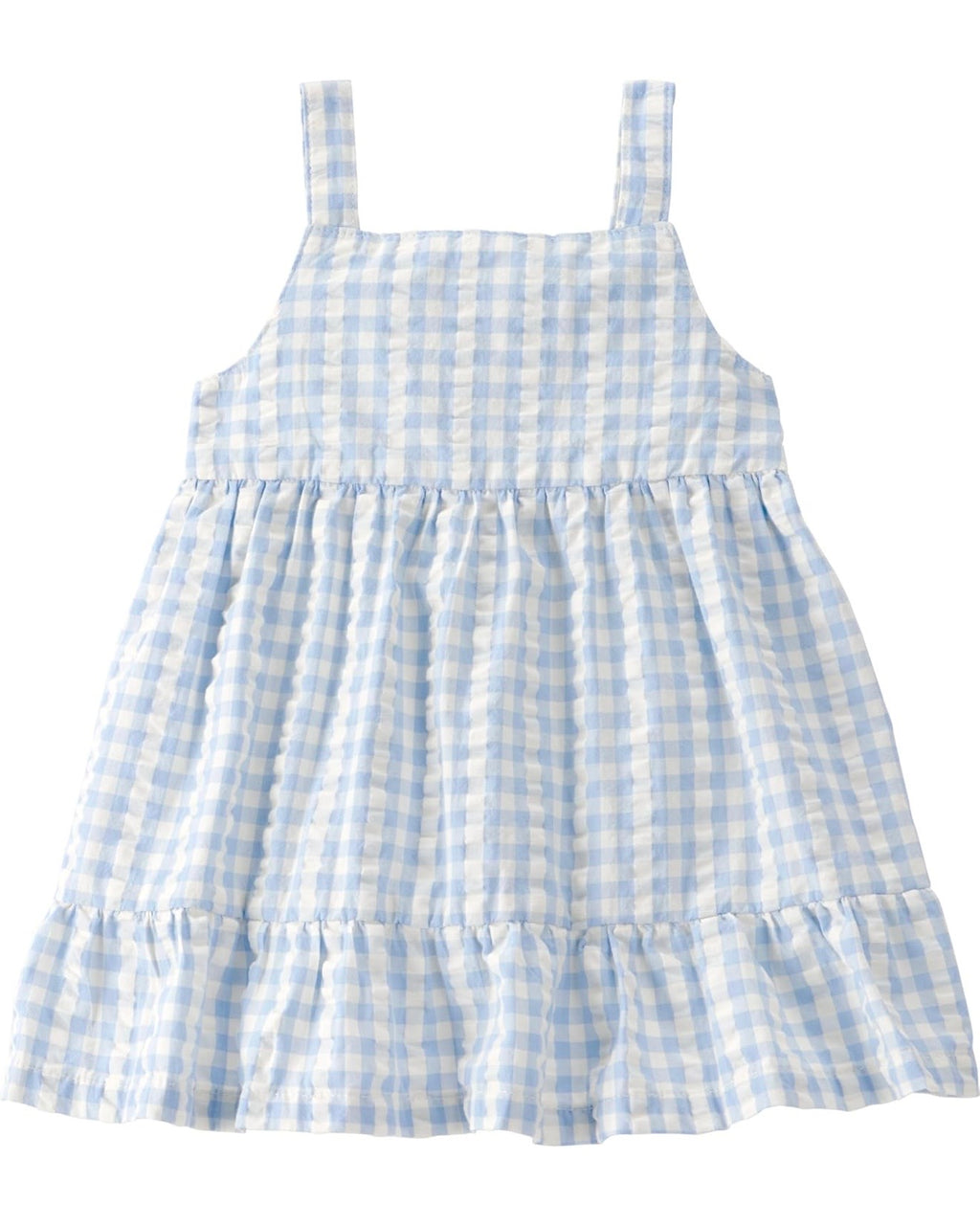 Vestido Azul con Botones Delanteros Funcionales Bebé Niña