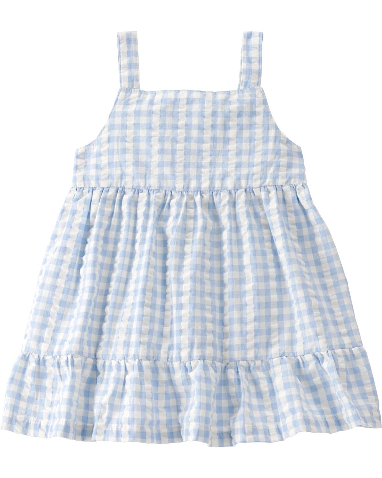 Vestido Azul con Botones Delanteros Funcionales Bebé Niña