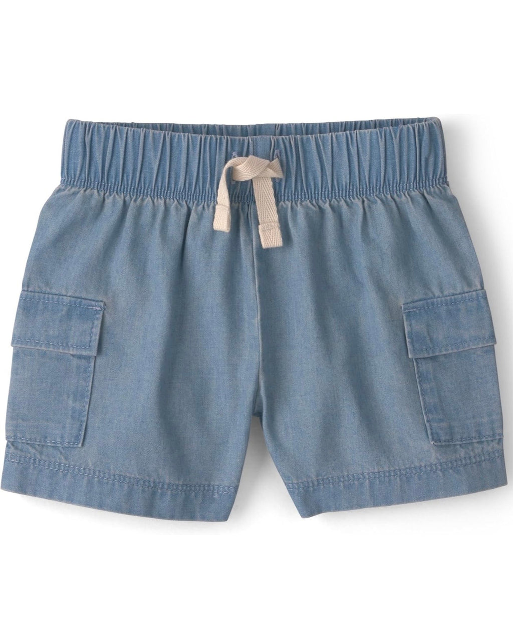 Conjunto Crema/Azul Playa Camiseta + Short + Bodie Bebé Niño