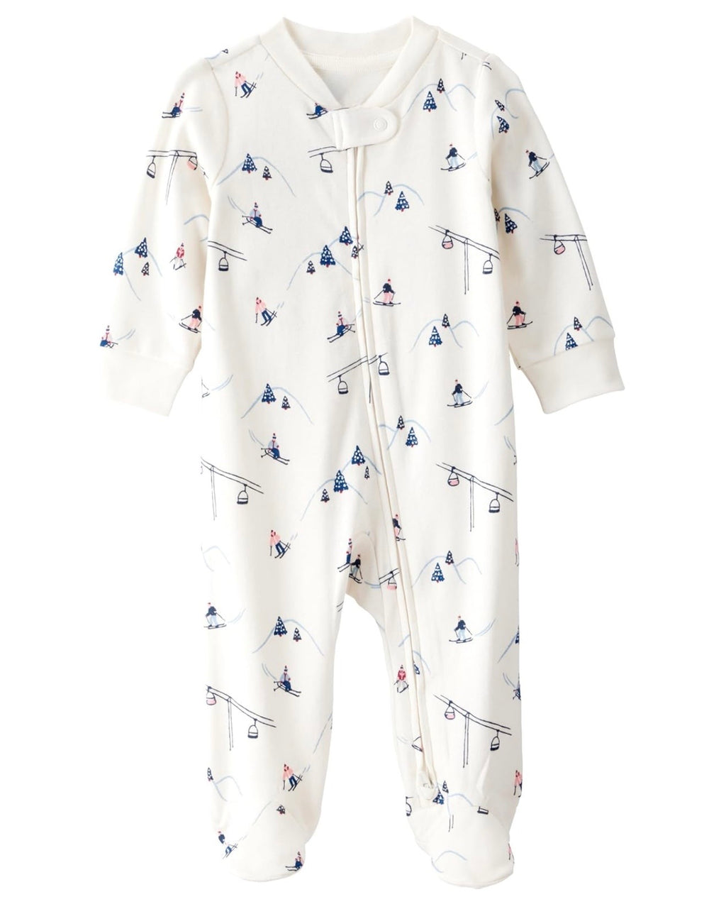 Pijama Suave con Estampado de Pistas Nevadas Bebé Unisex