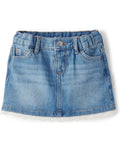 Falda de Mezclilla en V-Yoke Ajustable - Azul
