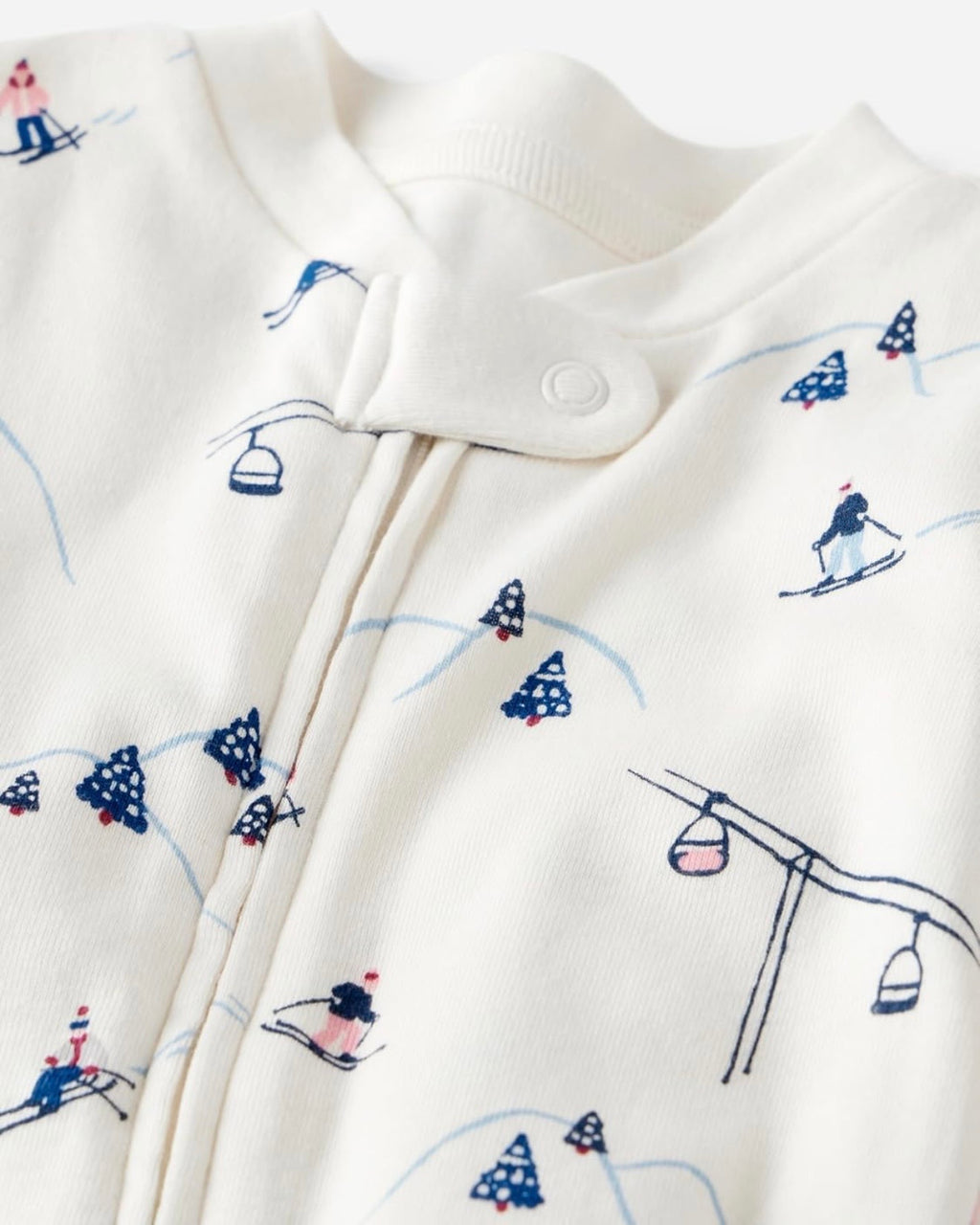 Pijama Suave con Estampado de Pistas Nevadas Bebé Unisex