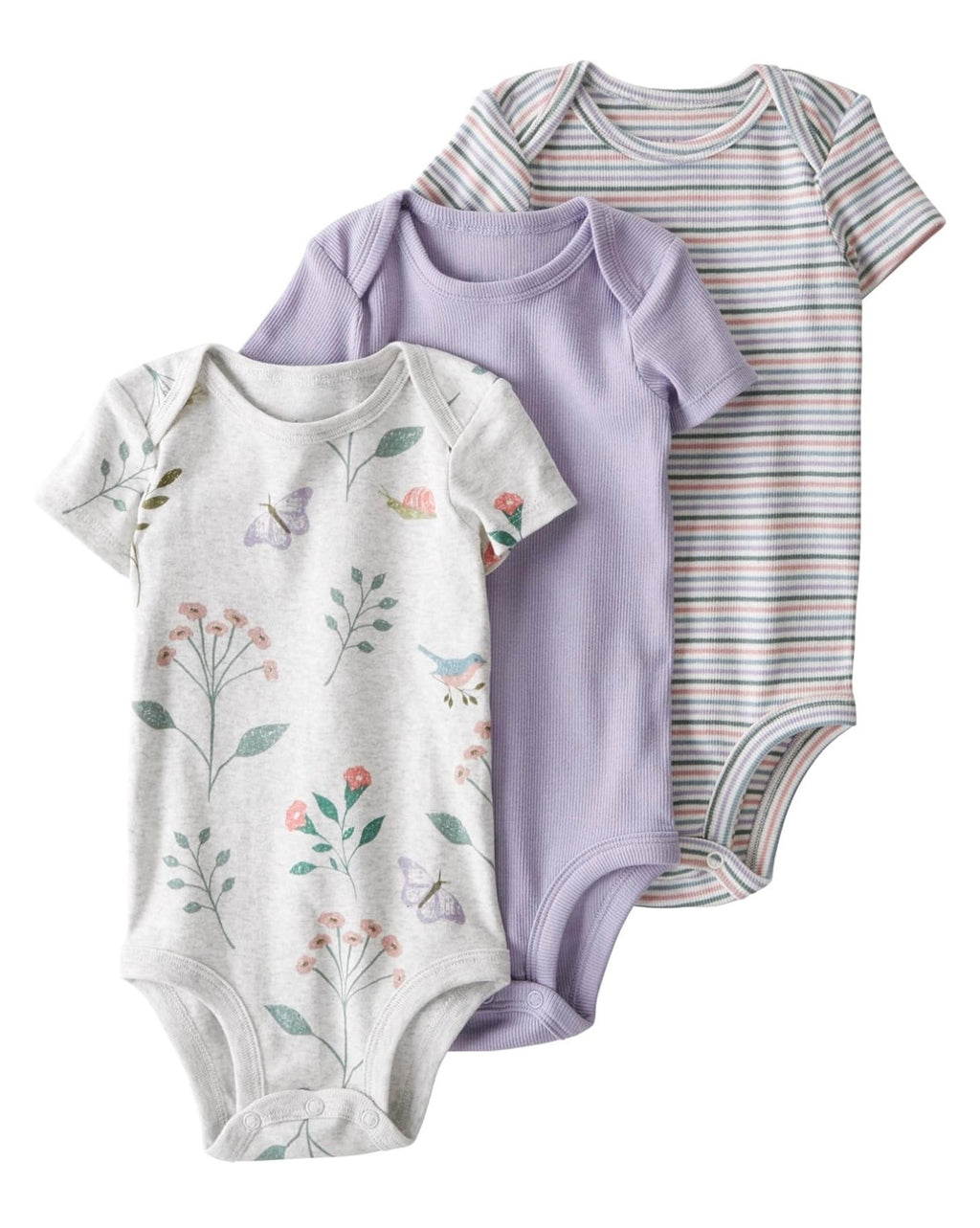 Pack de 3 Bodies de Manga Corta para Bebé Niña Surtido