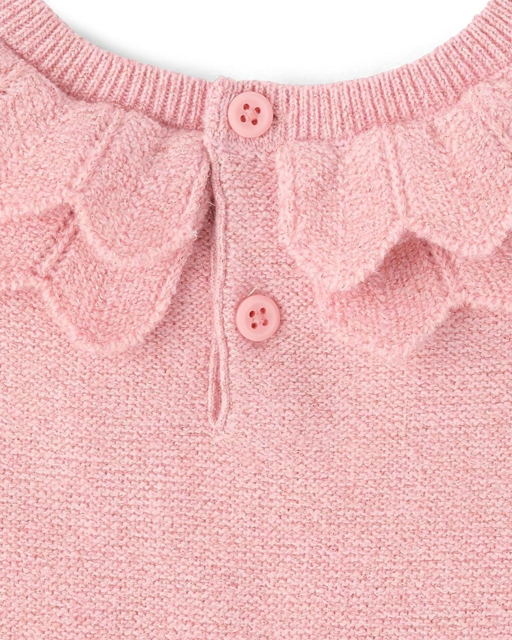 Vestido de Suéter Festoneado Niña