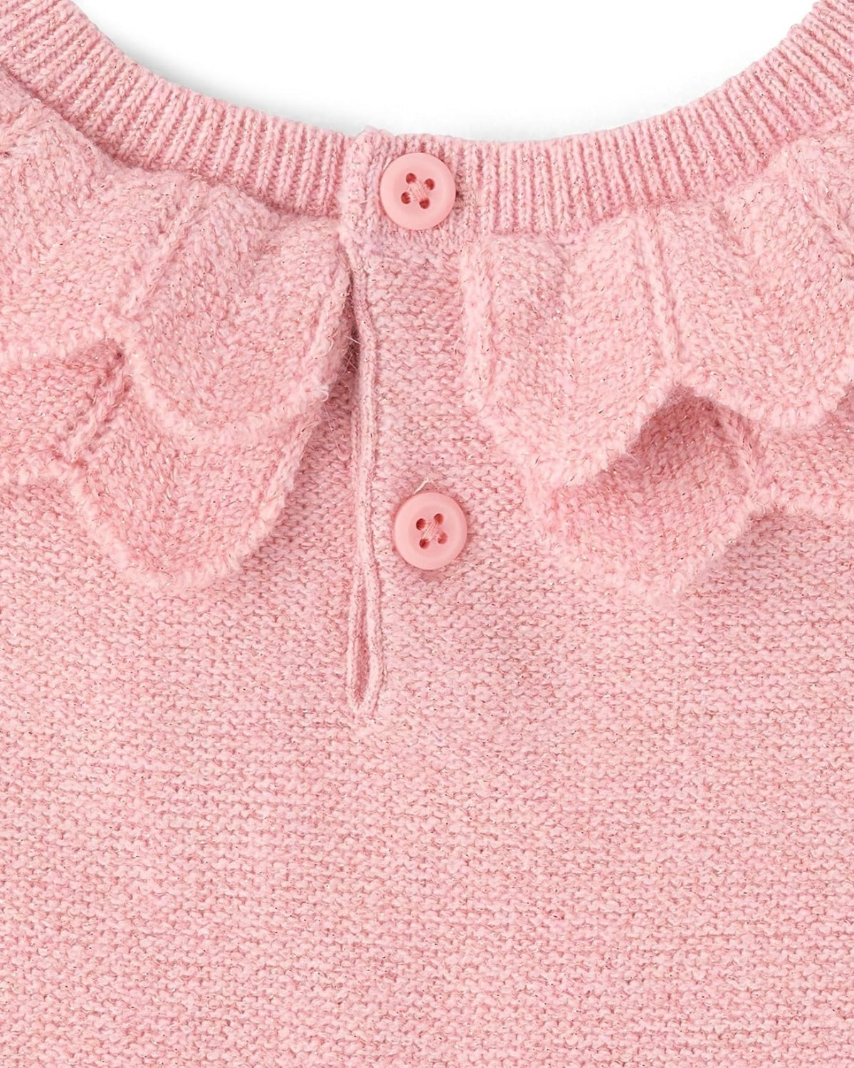 Vestido de Suéter Festoneado Niña