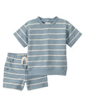 Conjunto Blanco/Azul Camiseta + Short Bebé Niño