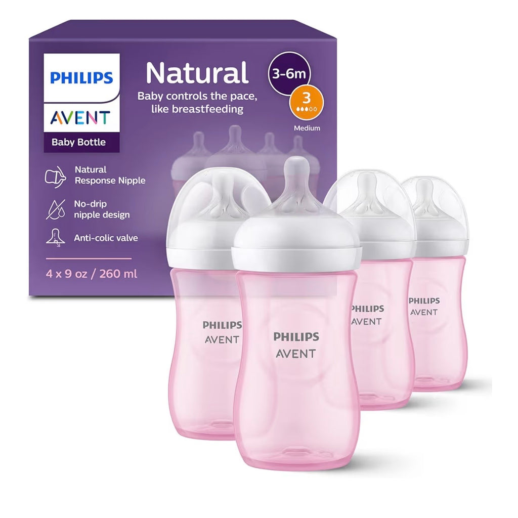Philips Avent 4 Biberones 9oz Rosa