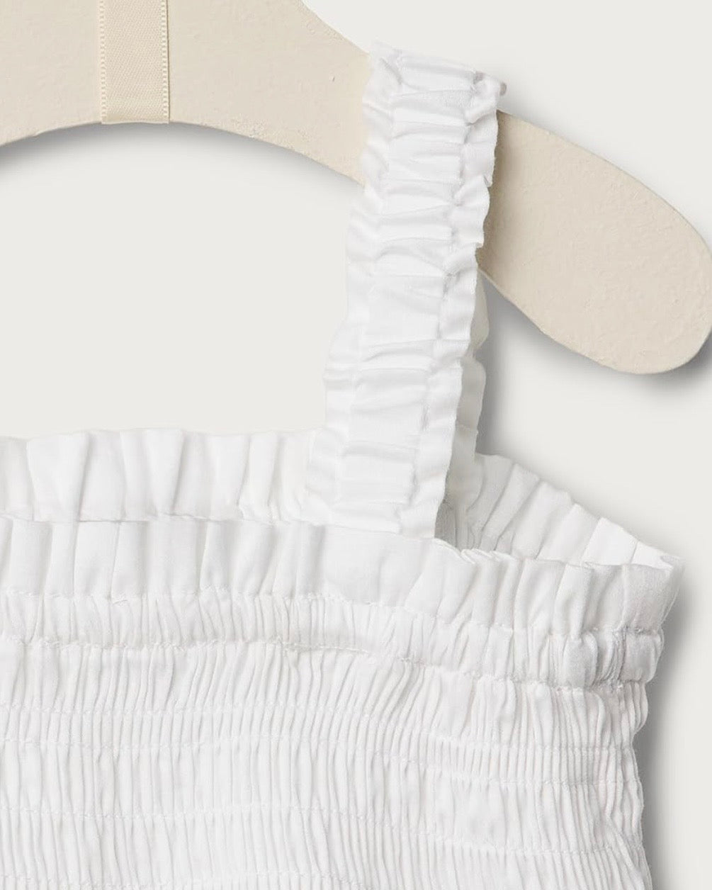 Mameluco sin Mangas Blanco Bebé Niña
