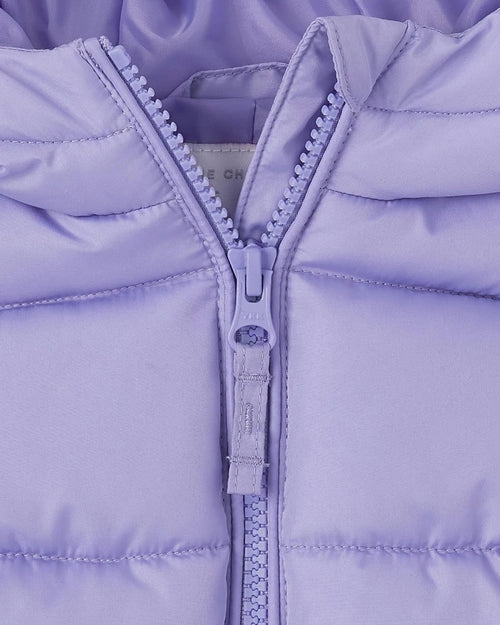 Chaqueta Acolchada Ligera Con Capucha - Lavanda