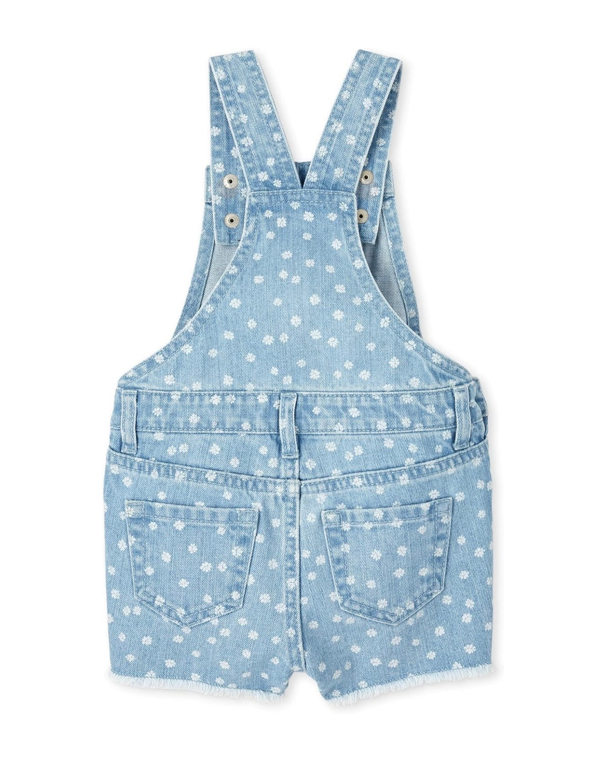 Overall Corto Vaquero Floral - Azul