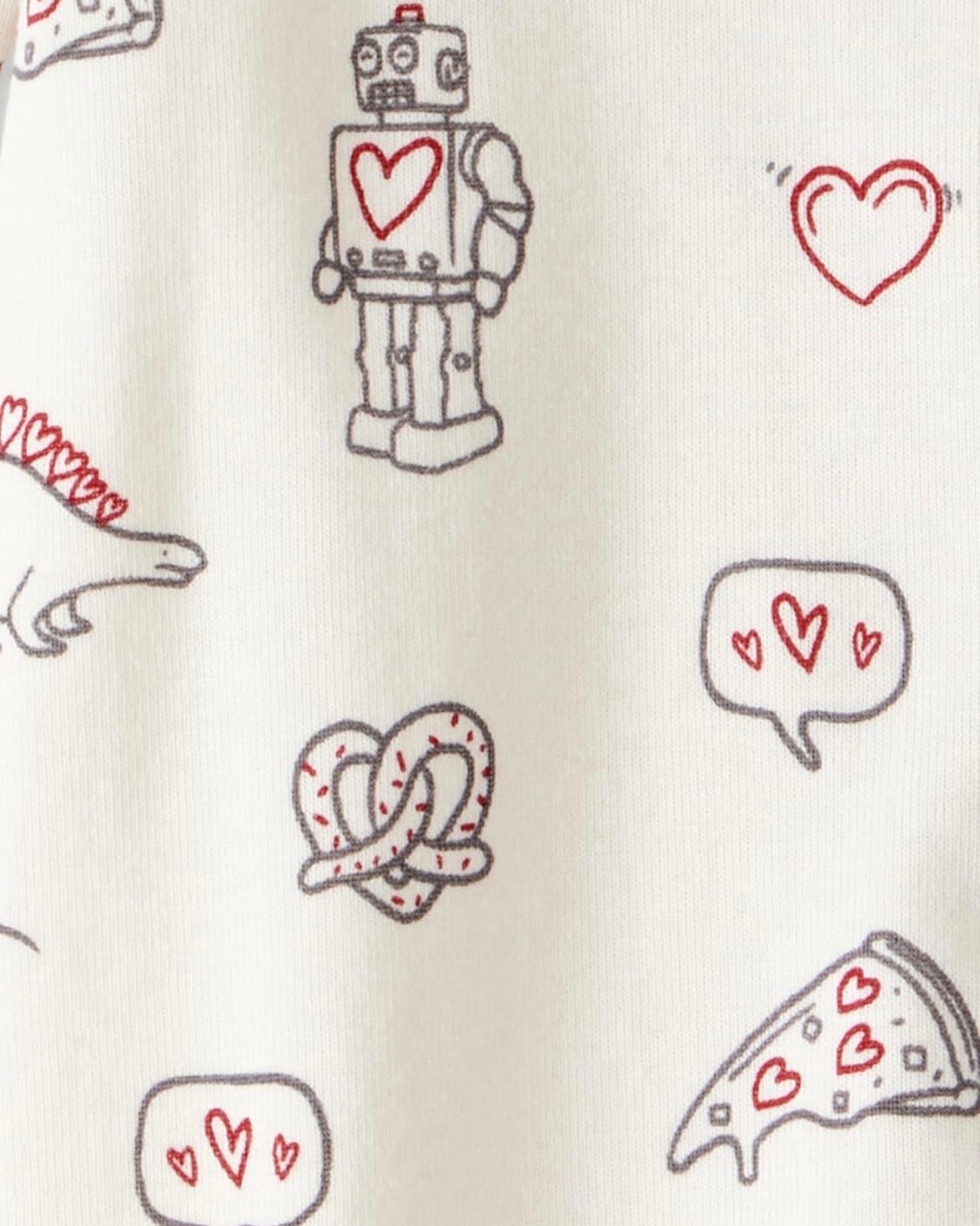 Pijama Suave con Estampado de Pequeños Amores Bebé Unisex